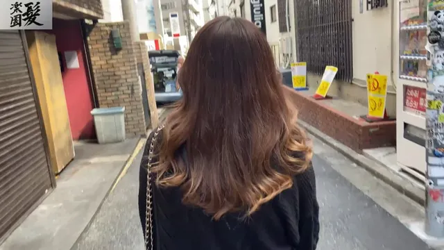 出た巻き髪…美髪の巻き髪… 髪楽園No.7茶黒ロング巻き髪前編