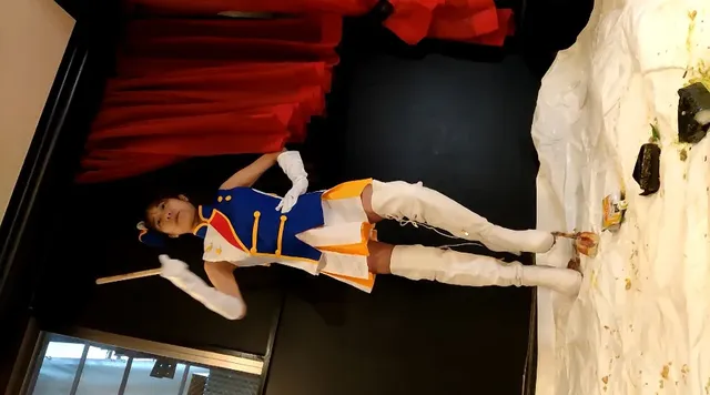 今回のめいちゃんは、映画… めいちゃんのカラーガードコスプレでフードCRUSH