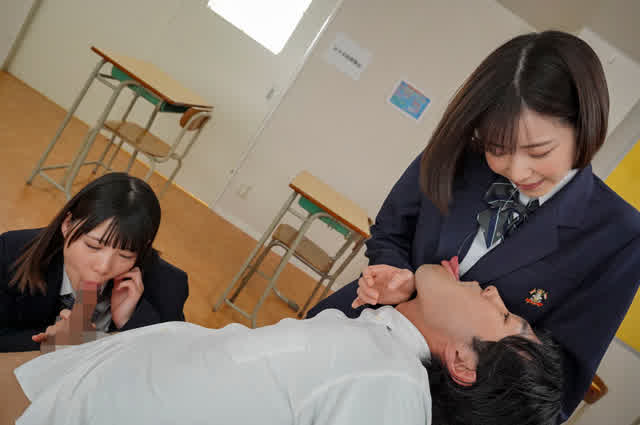 ナマ温かくて甘～い唾液を… 制服美少女のとろっとろベロちゅう唾液性交