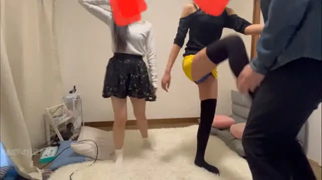 姉のあみと友達のおっとり… まいちゃんの弟が金蹴りされ電気アンマで逝かされる！