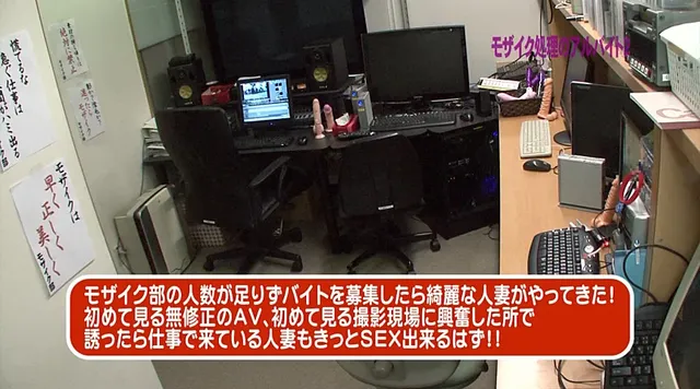 パラダイステレビで「モザ… 人妻がAV会社でモザイク処理のアルバイト2