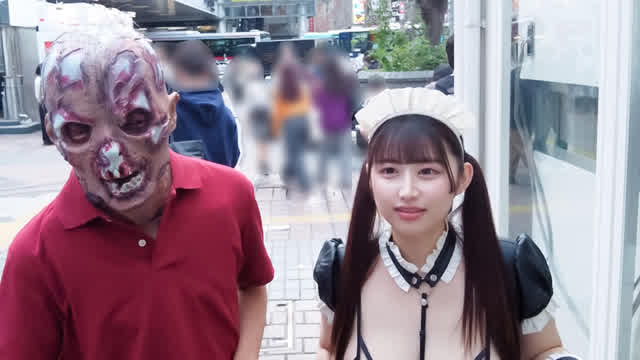 「ハロウィンをもっと楽し… 渋谷のハロウィンで見つけたパリピが挑戦！爆乳メイド
