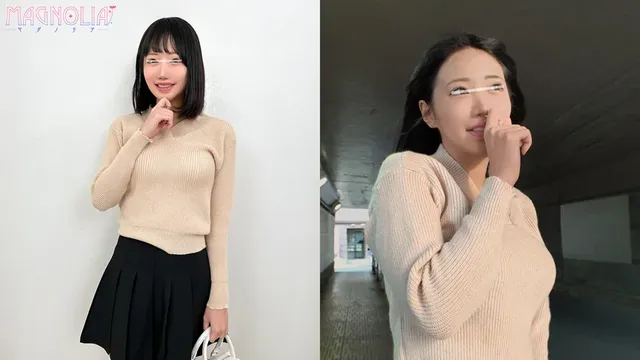 目隠し状態のお口の中身ク… 【街角素人モニタリング♯りさ】