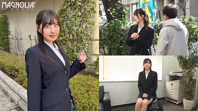 リクルートスーツで就活中… 【街角素人モニタリング♯さな♯21歳】