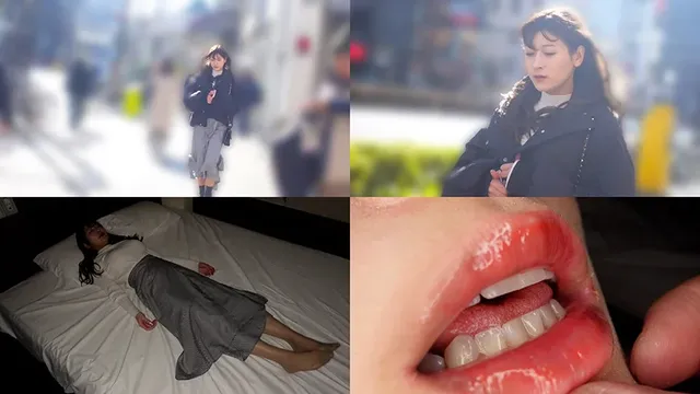 ひと際目立つ色白美人…。… 色白美人の後を付け○らせて脱がせると巨乳！